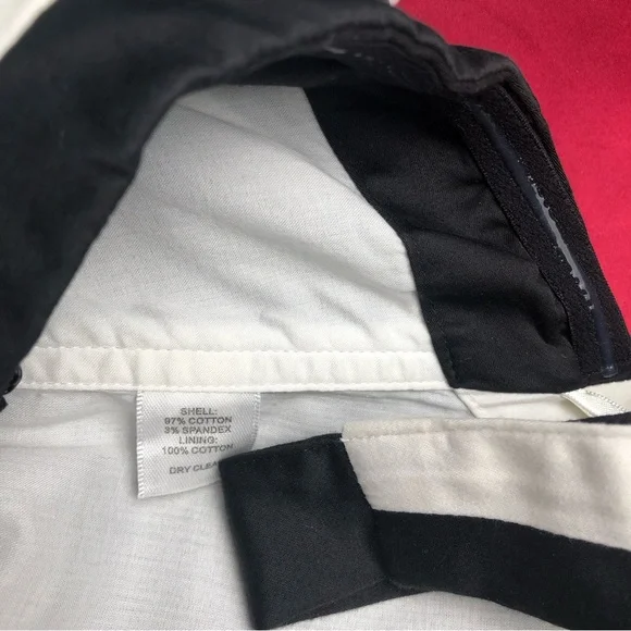 White House Black Market (WHBM) Black & White Stripped Halter Knee Length Dress - Picture 12 of 16